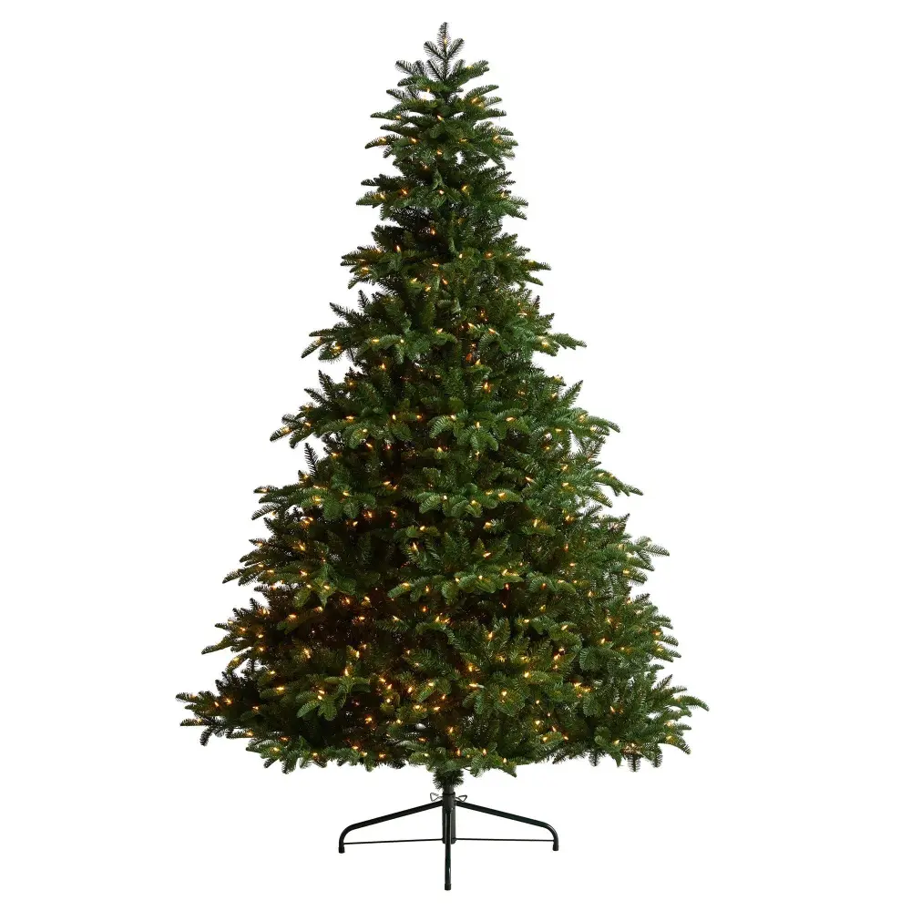 Artificial South Carolina Spruce Christmas Tree with Warm Lights and Bendable Branches