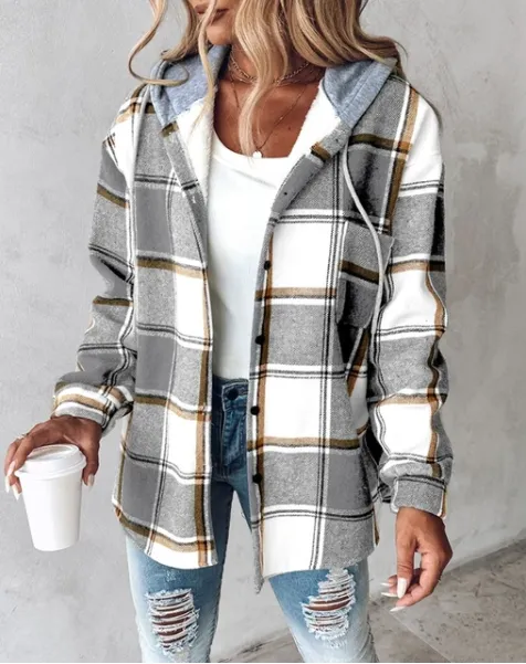 Relaxed Plaid Jacket