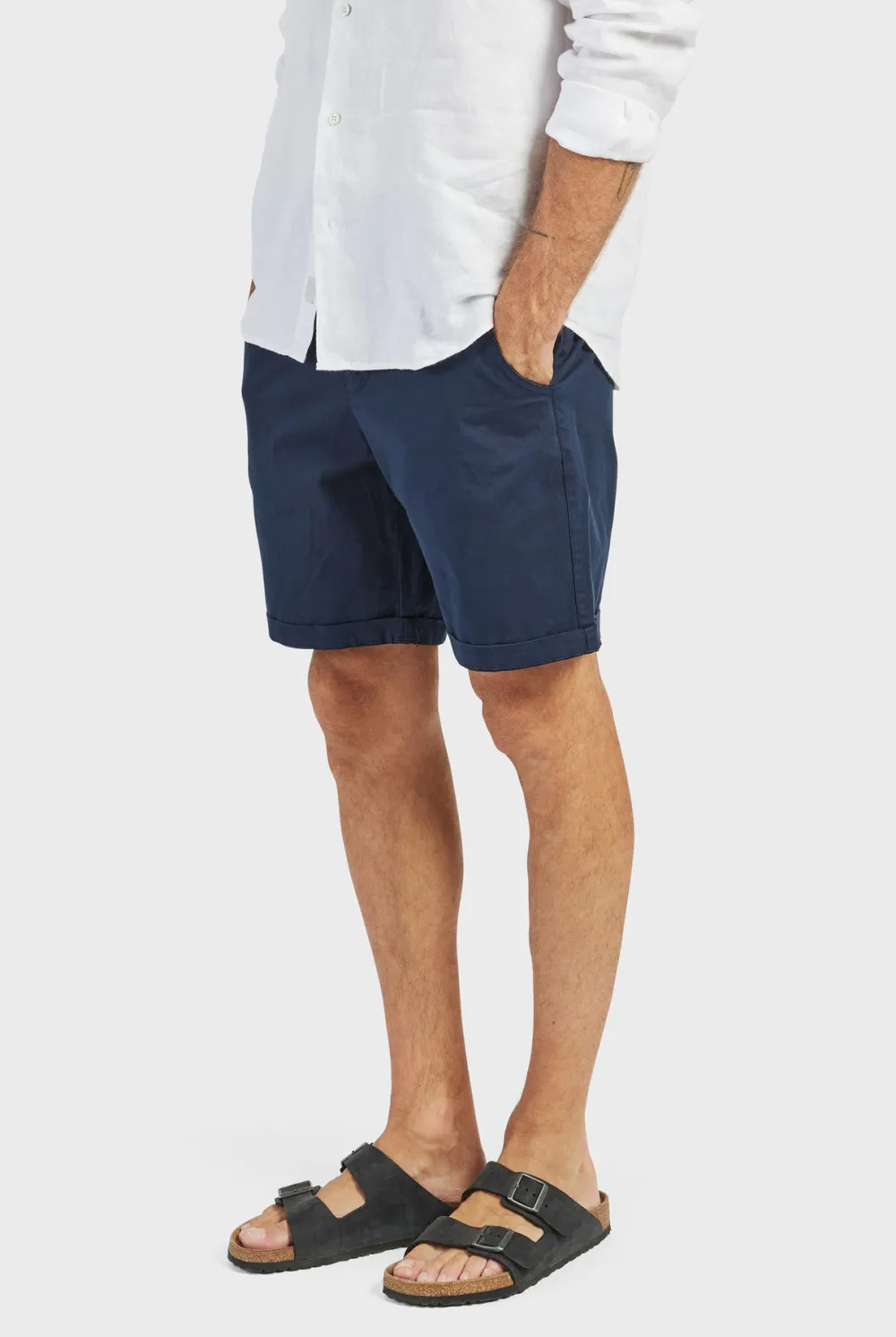 Slim Fit Stretch Cotton Chino Casual Shorts