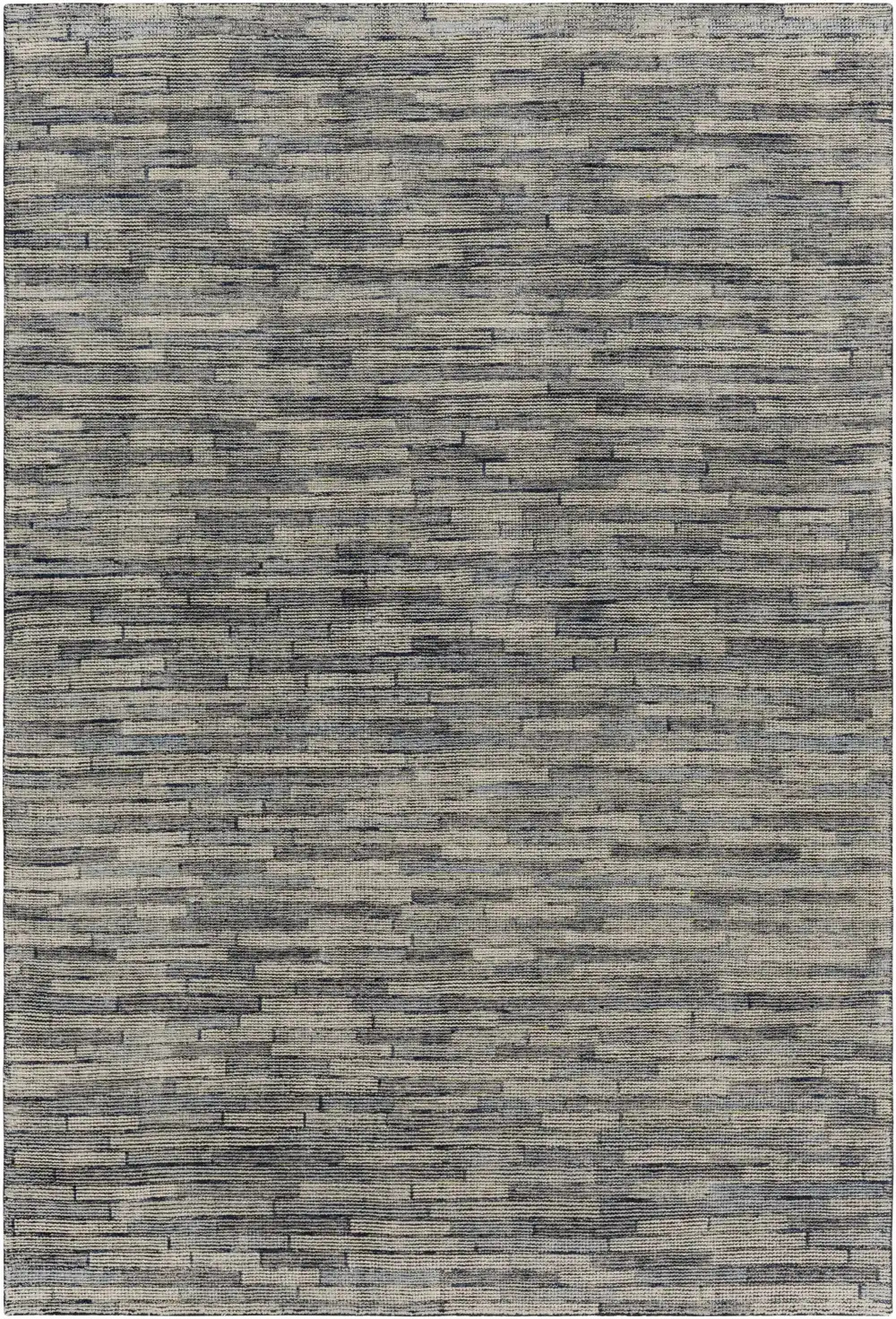 Softened Contemporary Hand Knotted Wool Area Rug