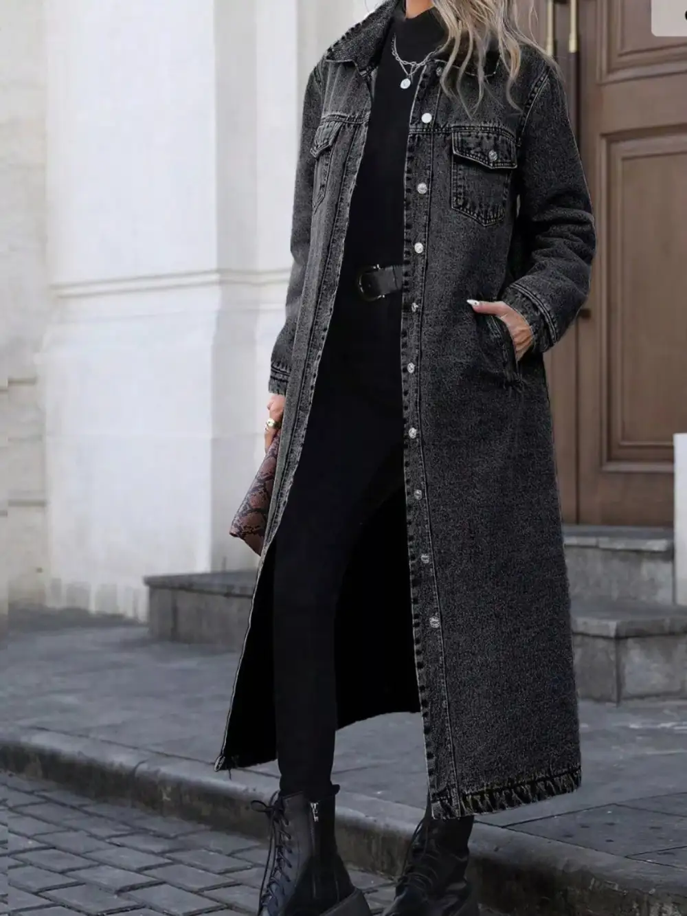 Longline Button-front Jacket