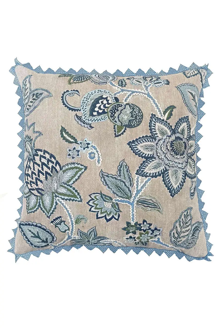 Paisley Textured Cotton Decorative Cushion Cover