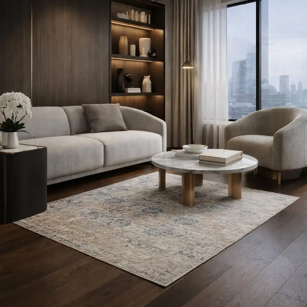 Handmade Viscose Rectangular Carpet