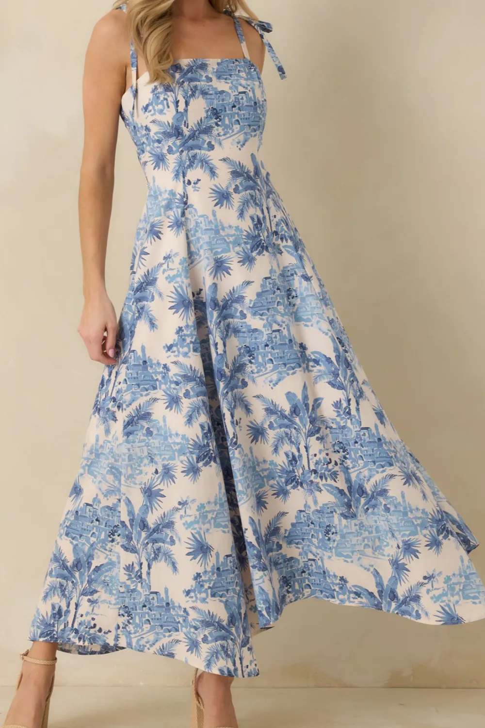 Sketch Palm Maxi Dress