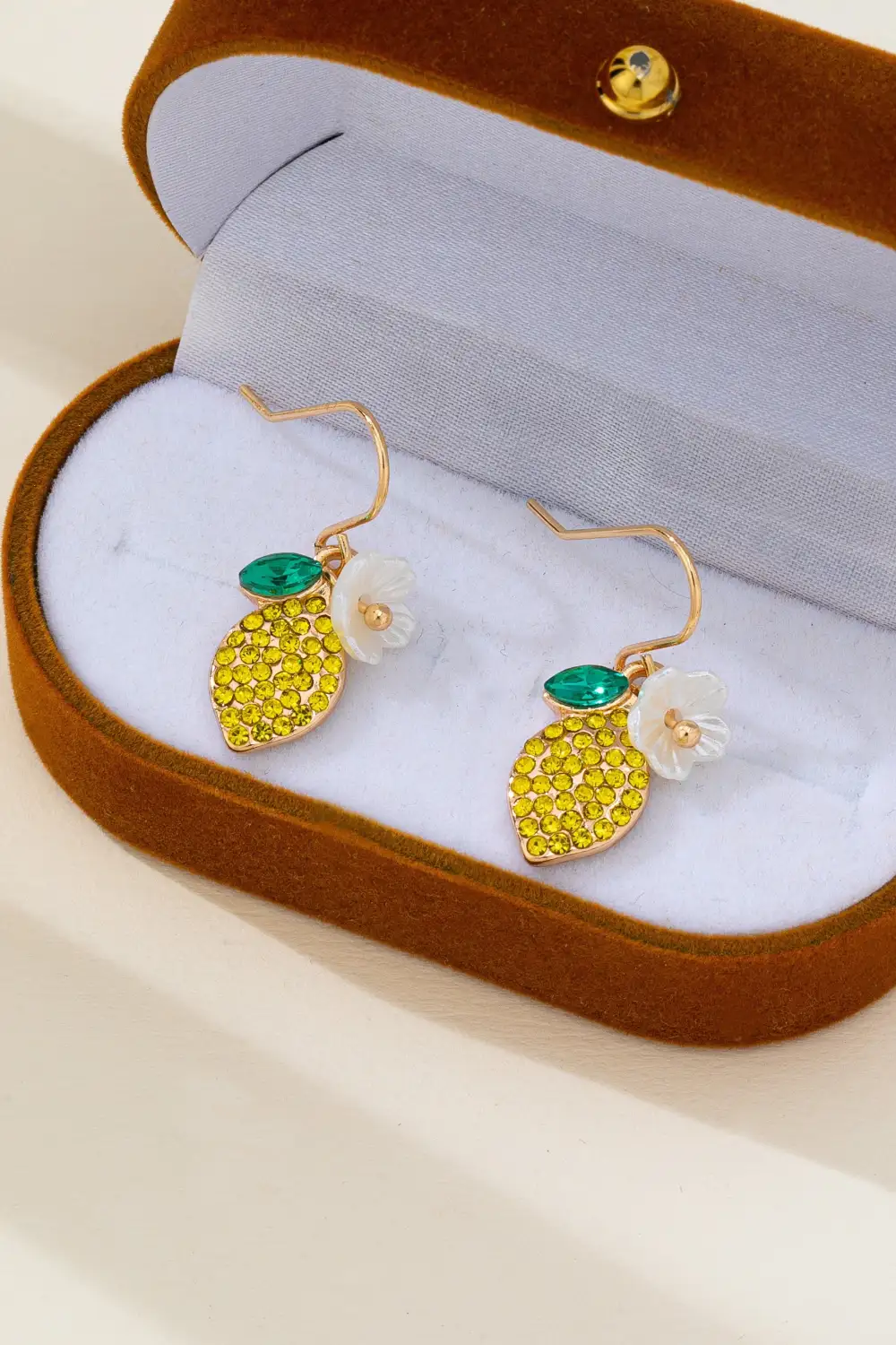 Sparkling Pave Lemon Drop arrings