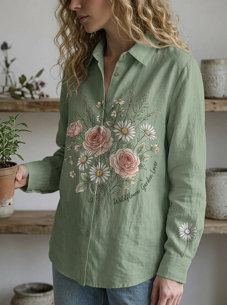 Wildflower Garden Lover Casual Shirt