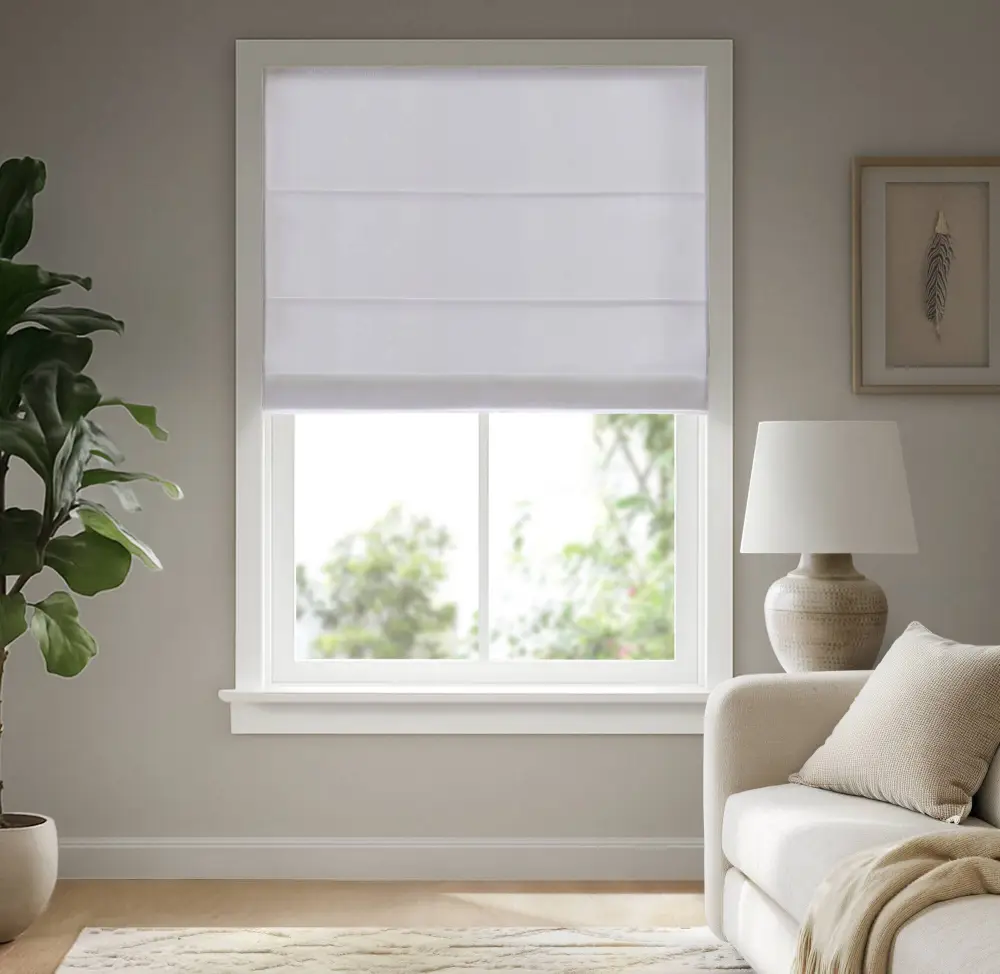 Refined Room Darkening Polyester Cordless Roman Shade