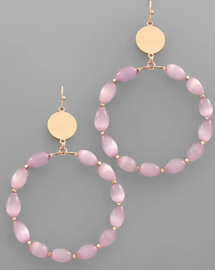 Cat Eye Bead Earrings