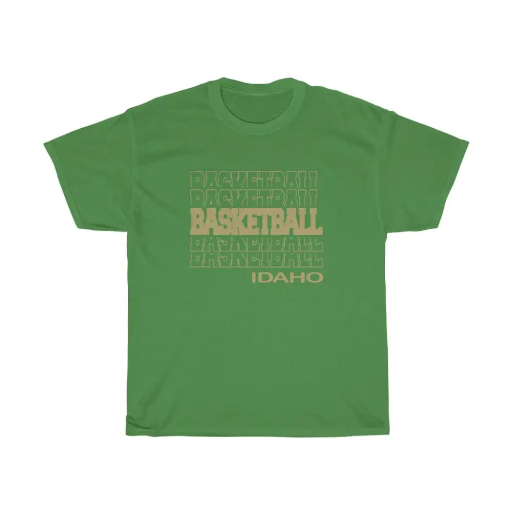 Basketball Idaho in Modern Stacked Lettering