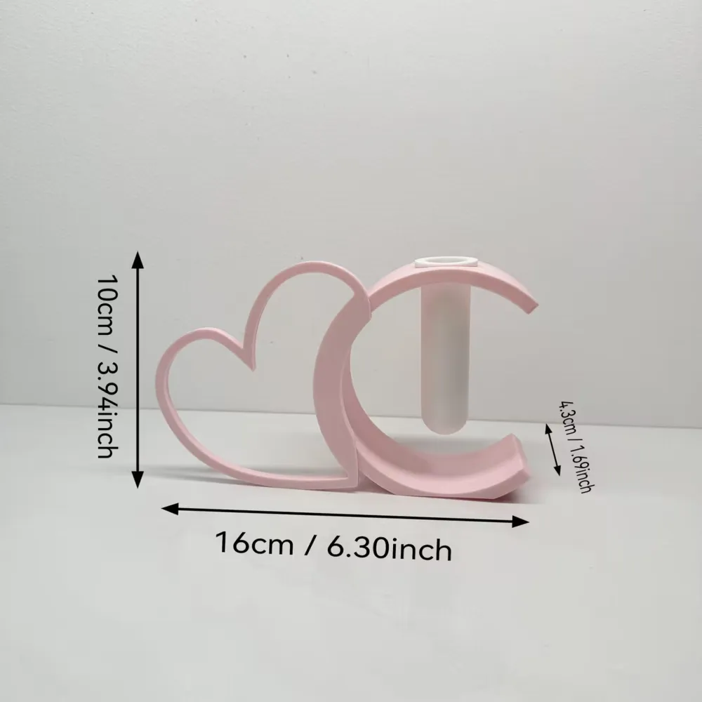 Heart & C-Shaped Flower Vase