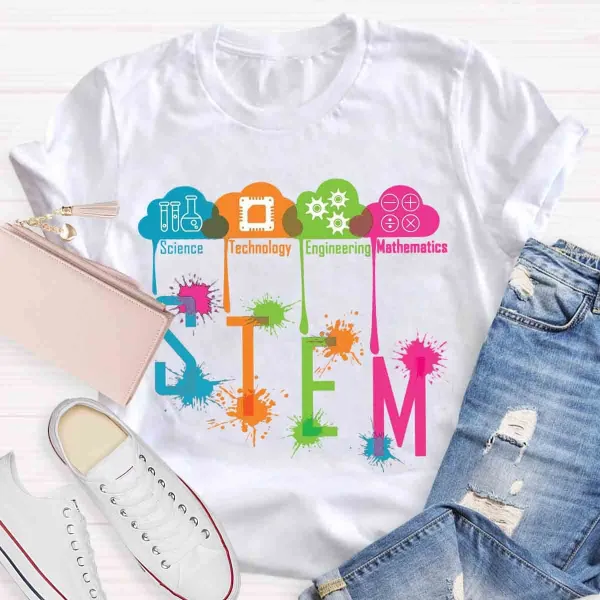 Color Splash Ink Teacher T-Shirt
