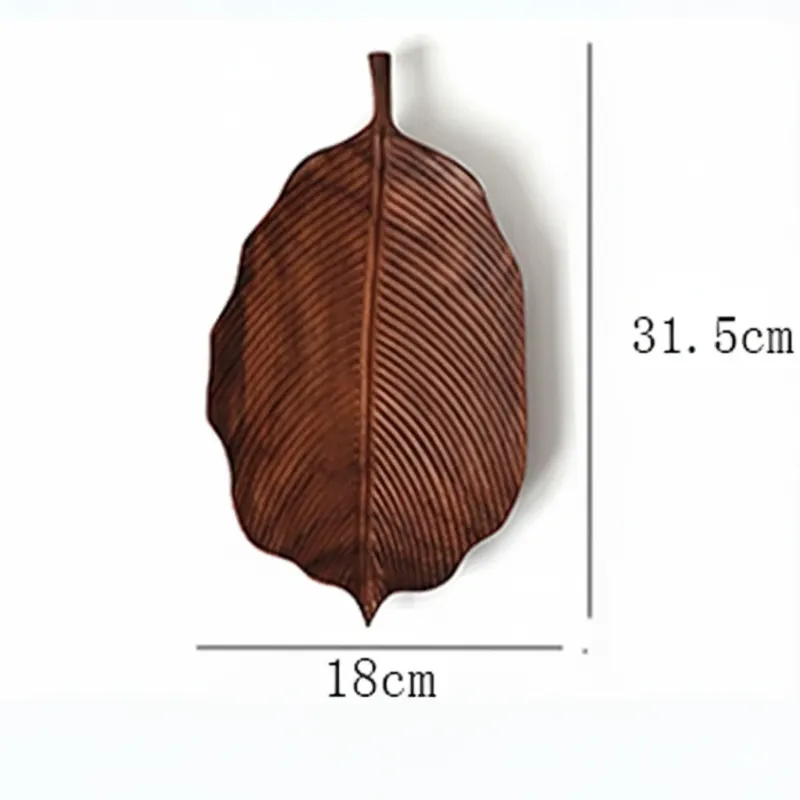 Hand-carved Walnut Leaf Trays