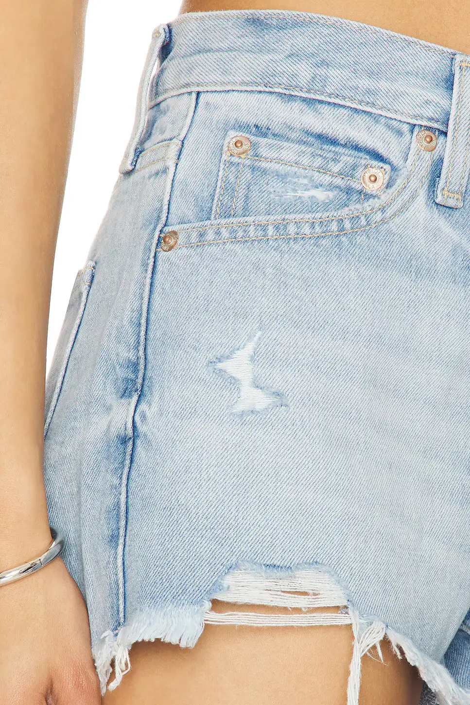 Low Rise Denim Shorts
