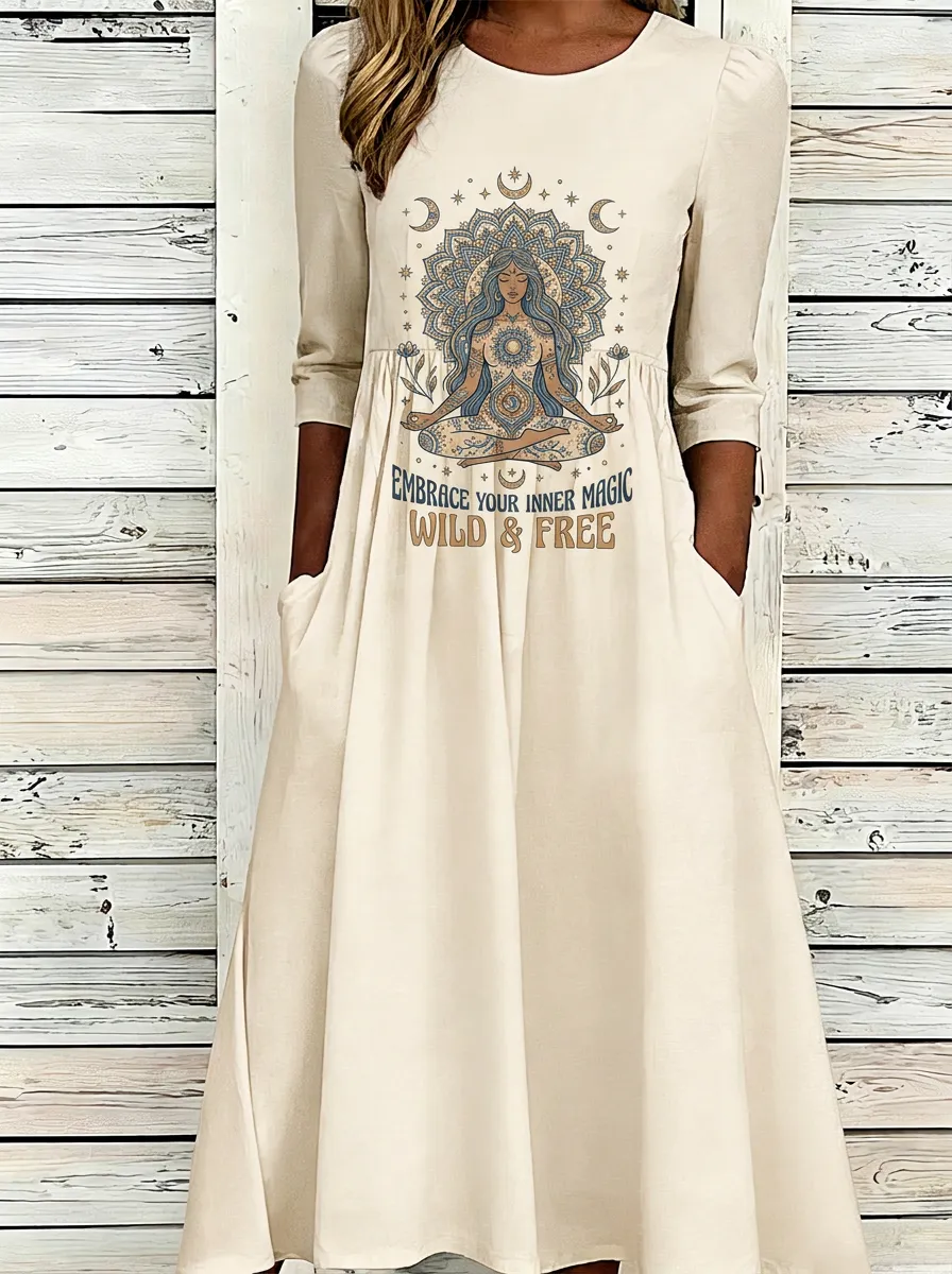 Yoga Spiritual Mandala Lotus Dress