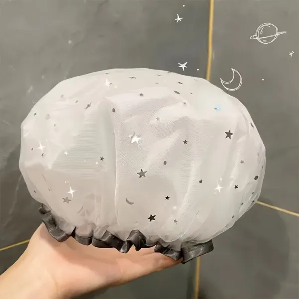 Star Print Shower Cap