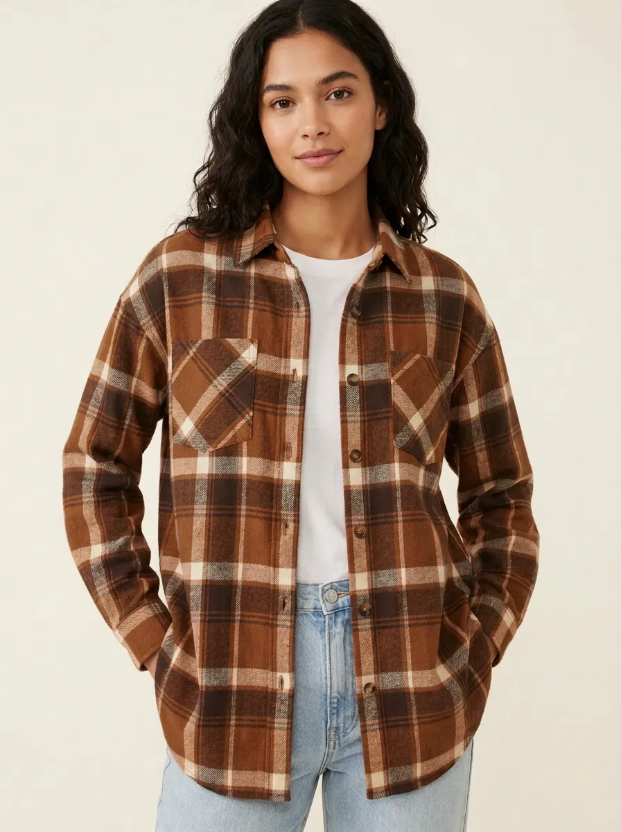 Refined Printed Plaid Plaid Long-Sleeve Shirt