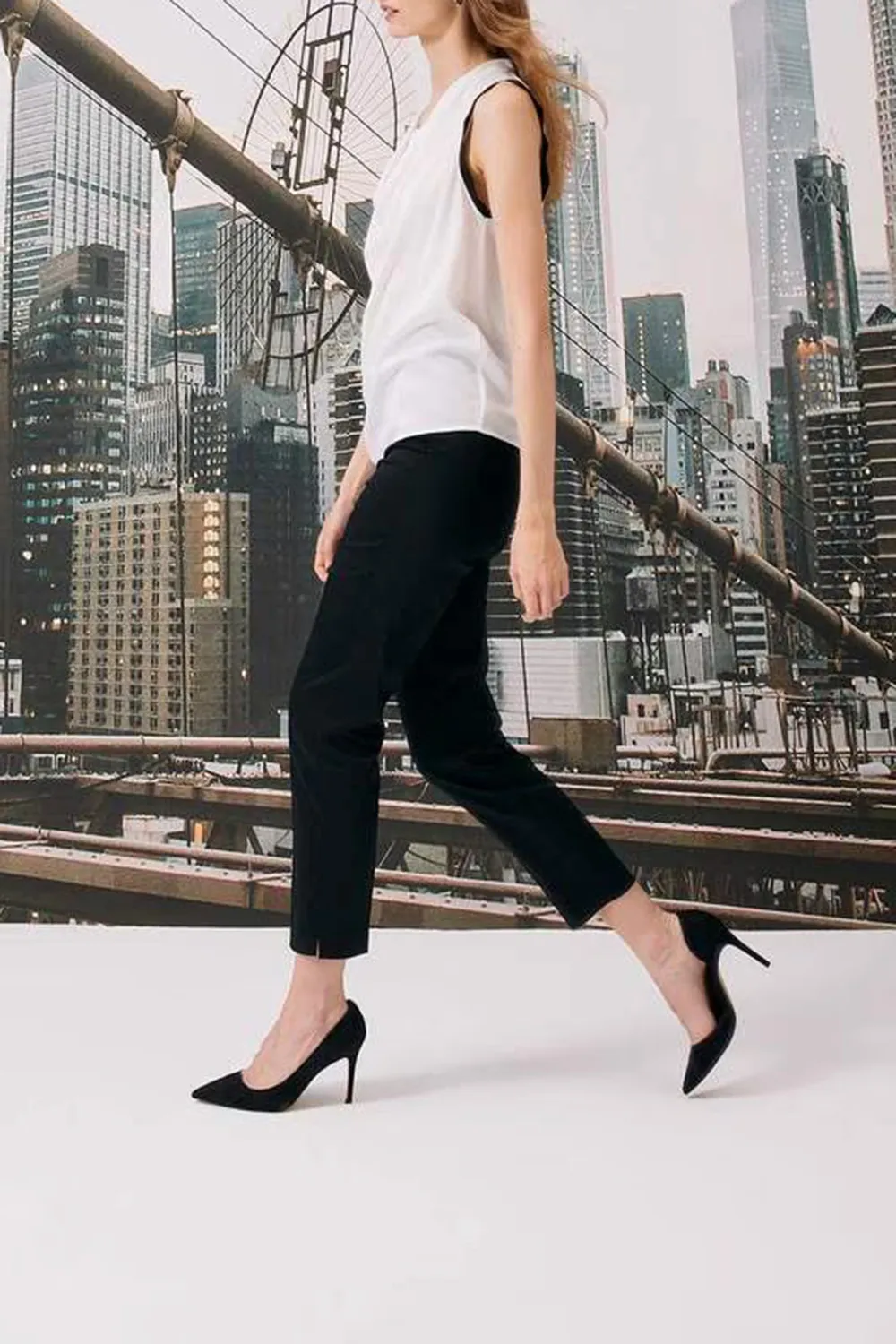 Normal Waist Satin Trousers
