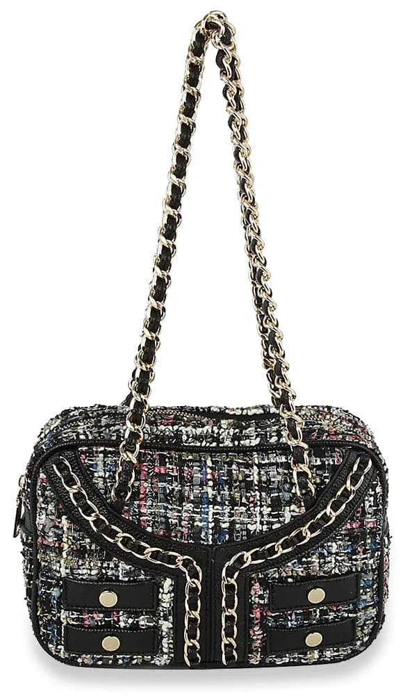 Modern Detail Pocketed Shoulder Bag