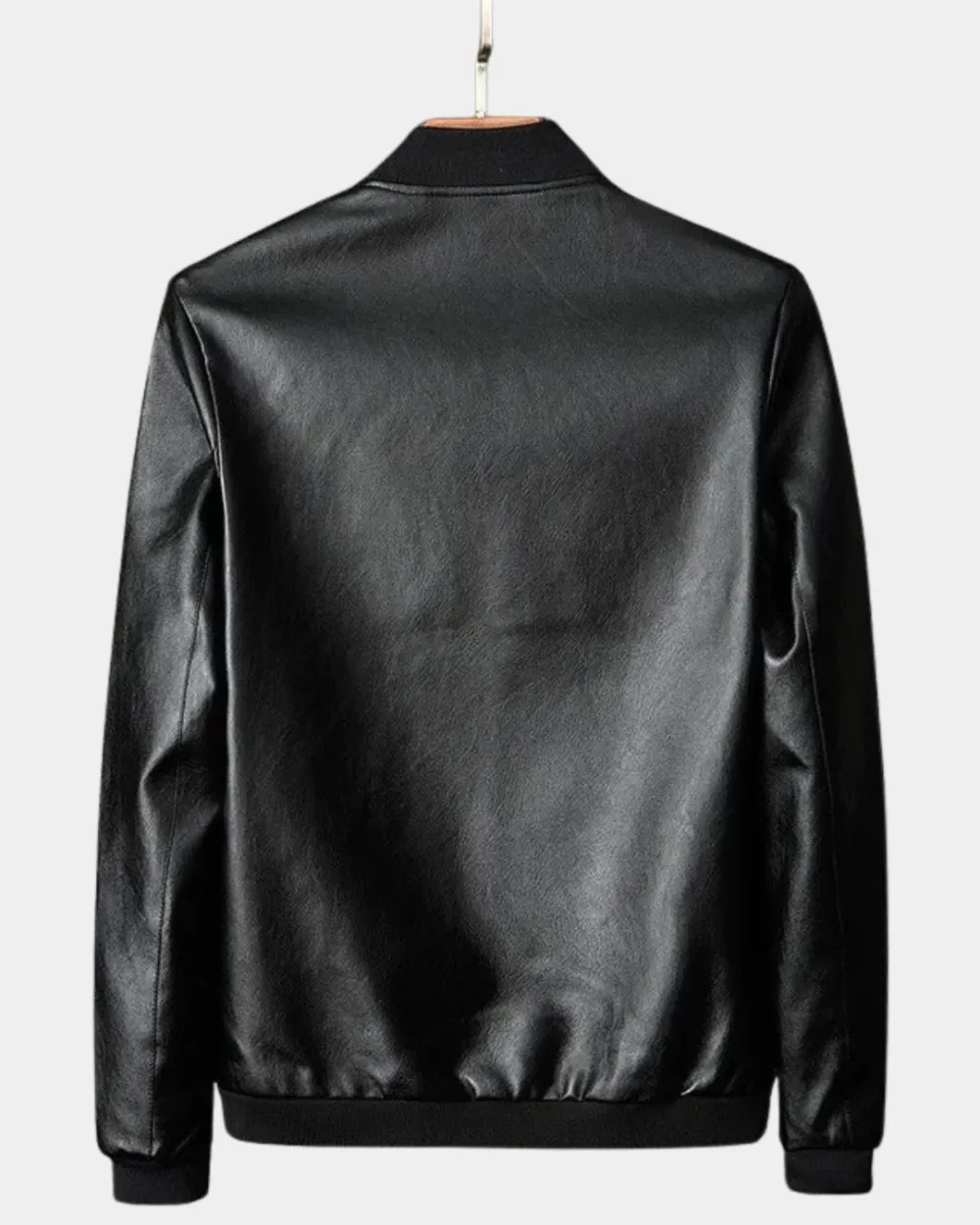 Smooth Faux Leather Zip Jacket