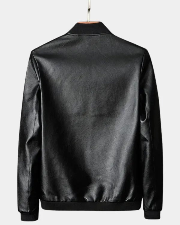 Smooth Faux Leather Zip Jacket
