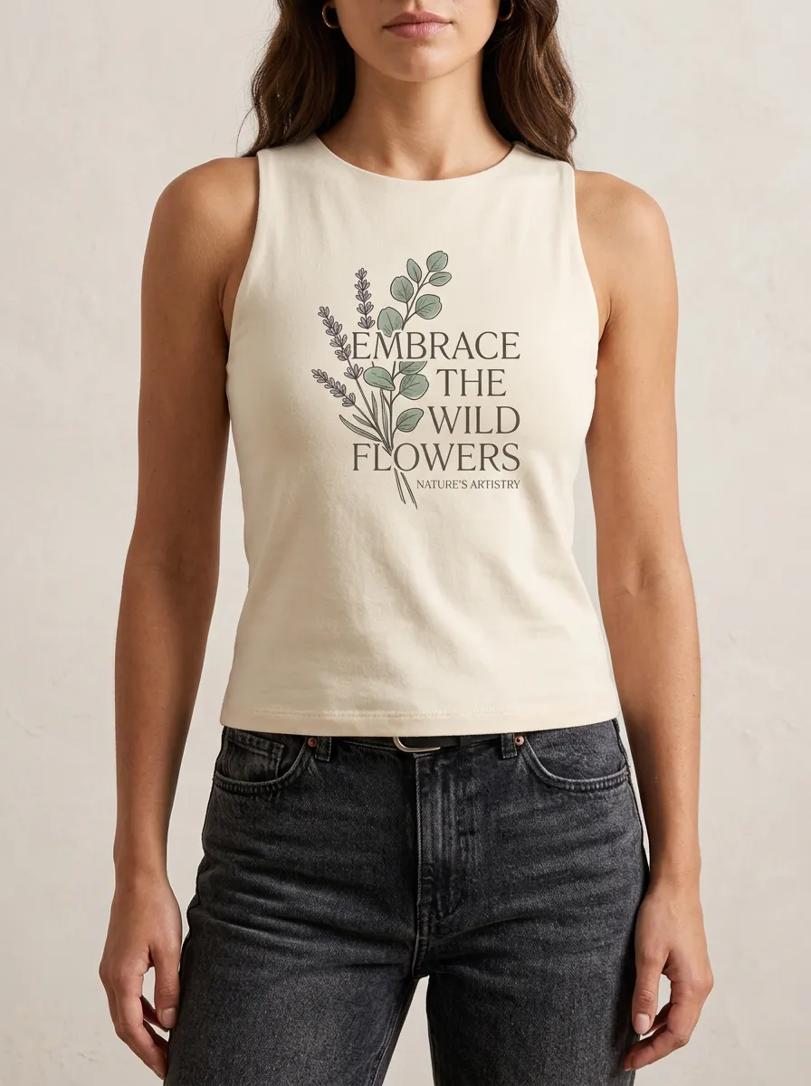 Nature Lover Wildflower Botanical Tank Top