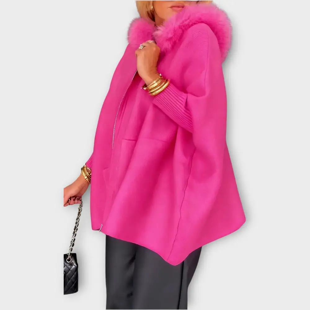 Faux Fur Hooded Coat