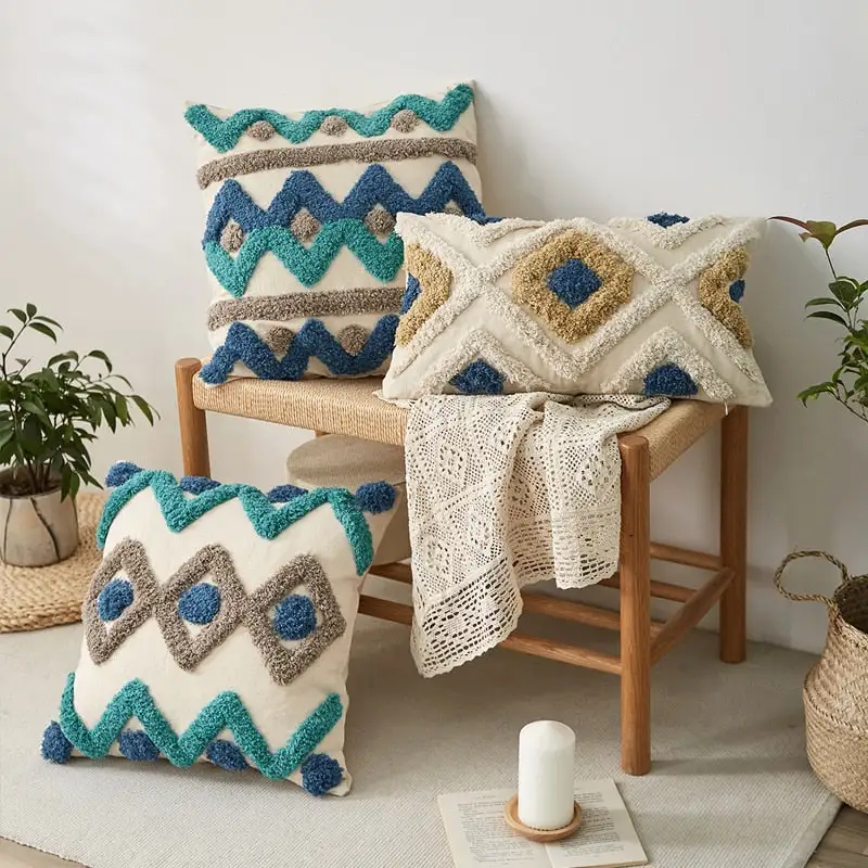 Boho Patterned Woven Decorative Throw Blanket
