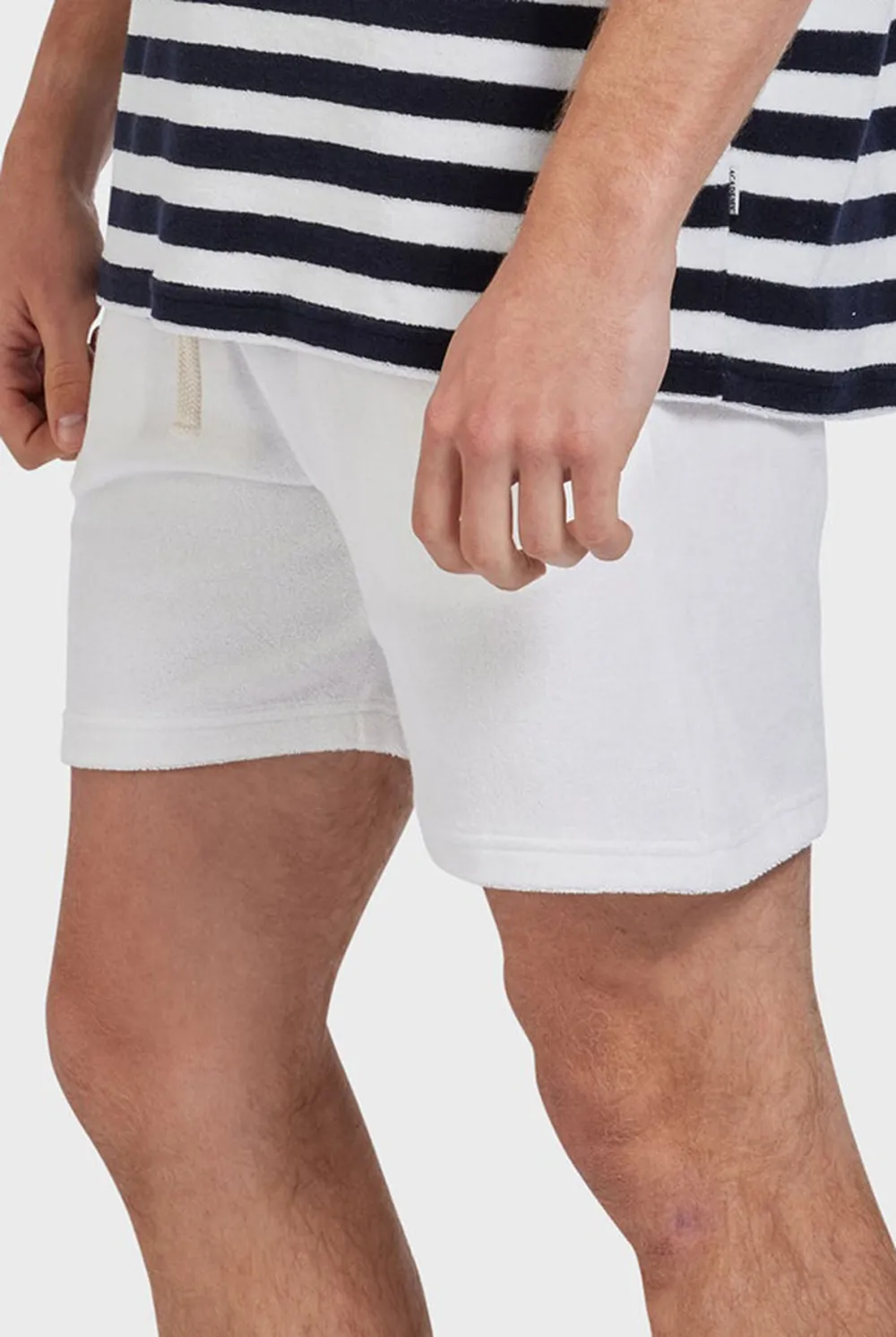 Lightweight Terry Lined Drawstring Beach Shorts