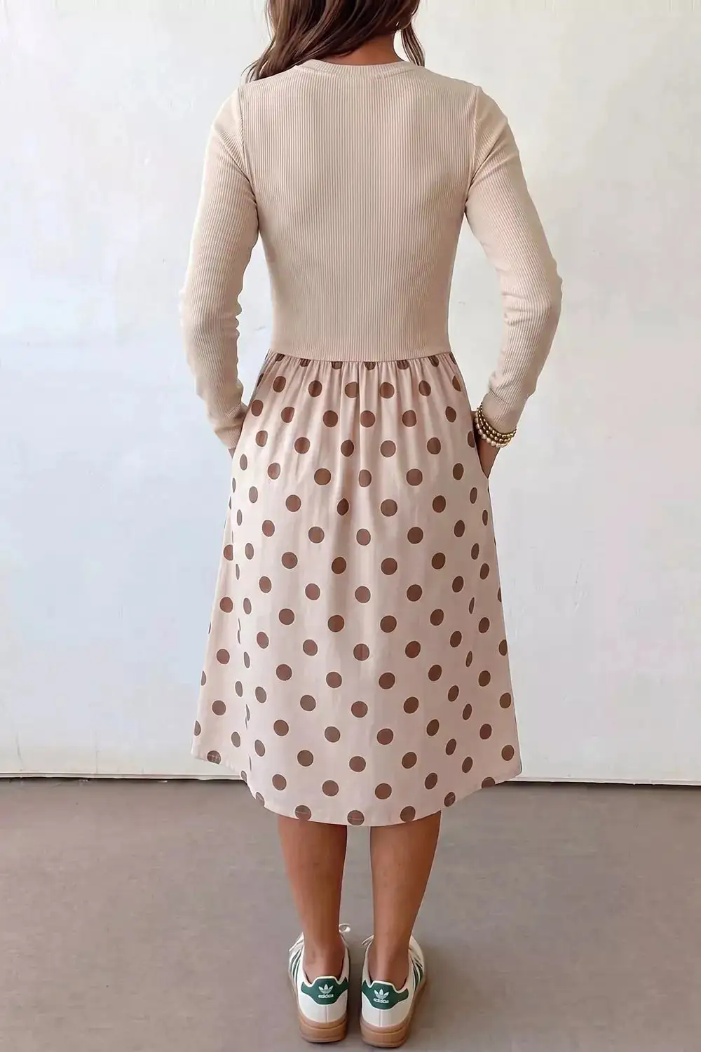 Modern Long Sleeve Midi Dress