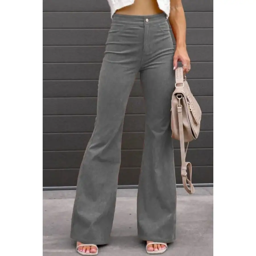 Full Size Hight Waist Bootcut Pants Plus Size