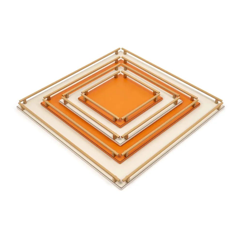 Square Leather Tray