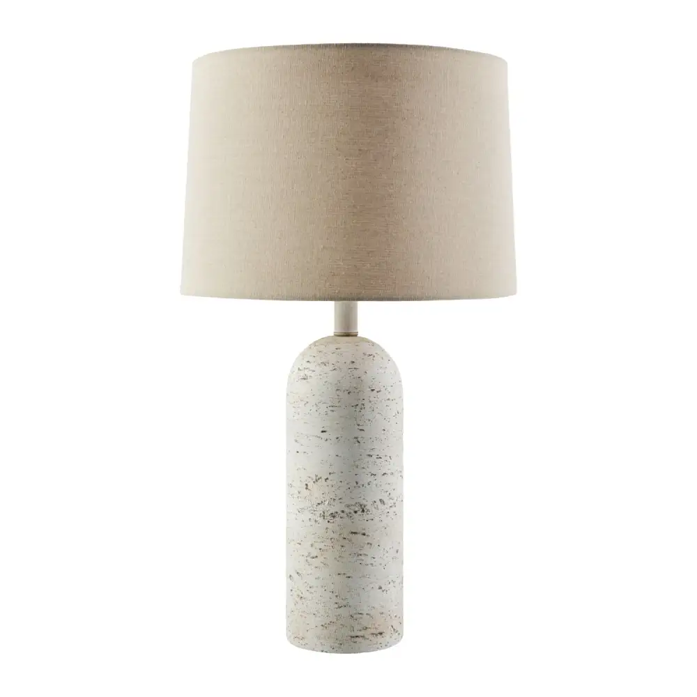 Drum Shade Linen Resin Acrylic Table Lamp