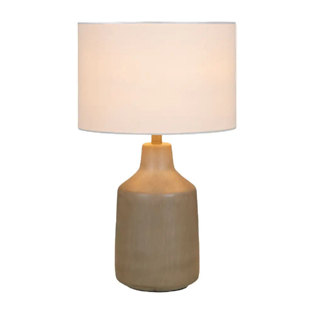 Concrete Base Linen Table Lamp
