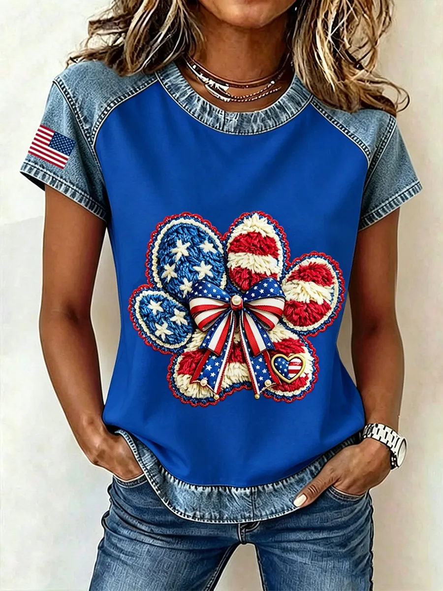 Women's 250th Anniversary Dog Paw T-Shirt