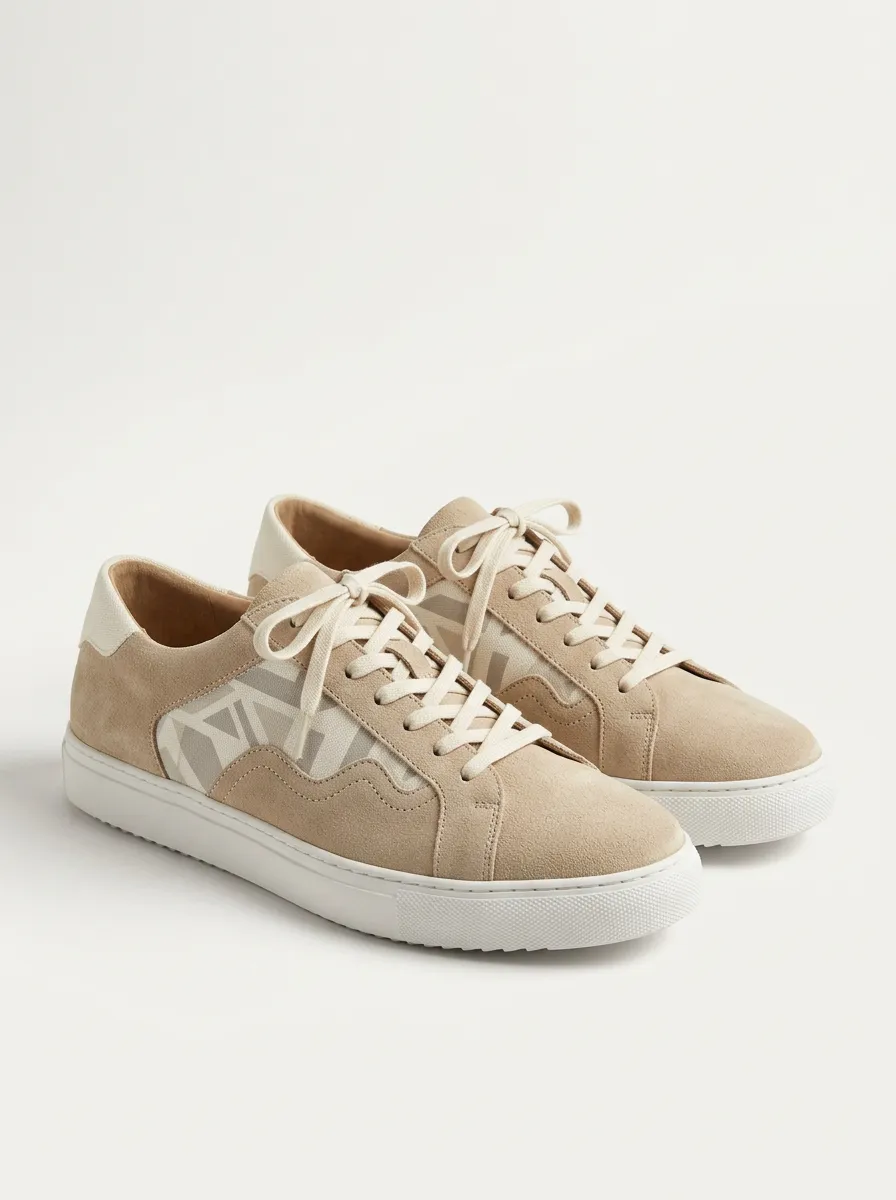 Unisex Minimalist Geometric Pattern Printed Casual Shoes