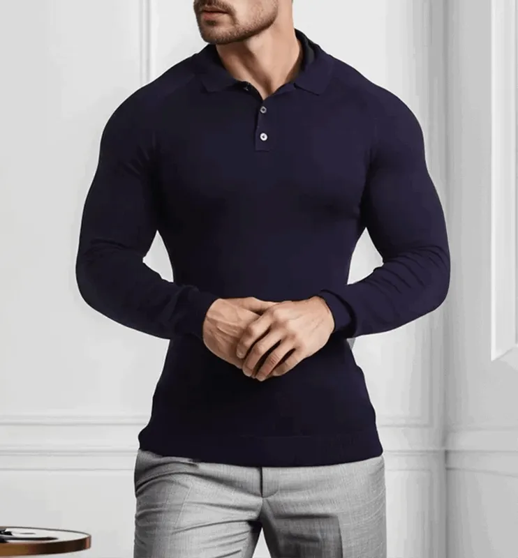Navy Blue Soft Knit Sweater