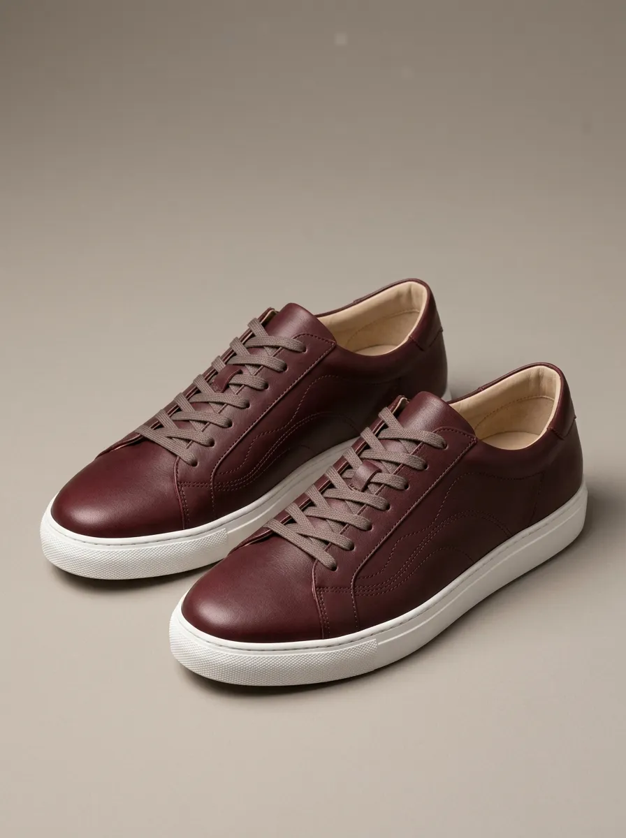 Men's Everyday Minimalist Leather Printed Casual Shoes