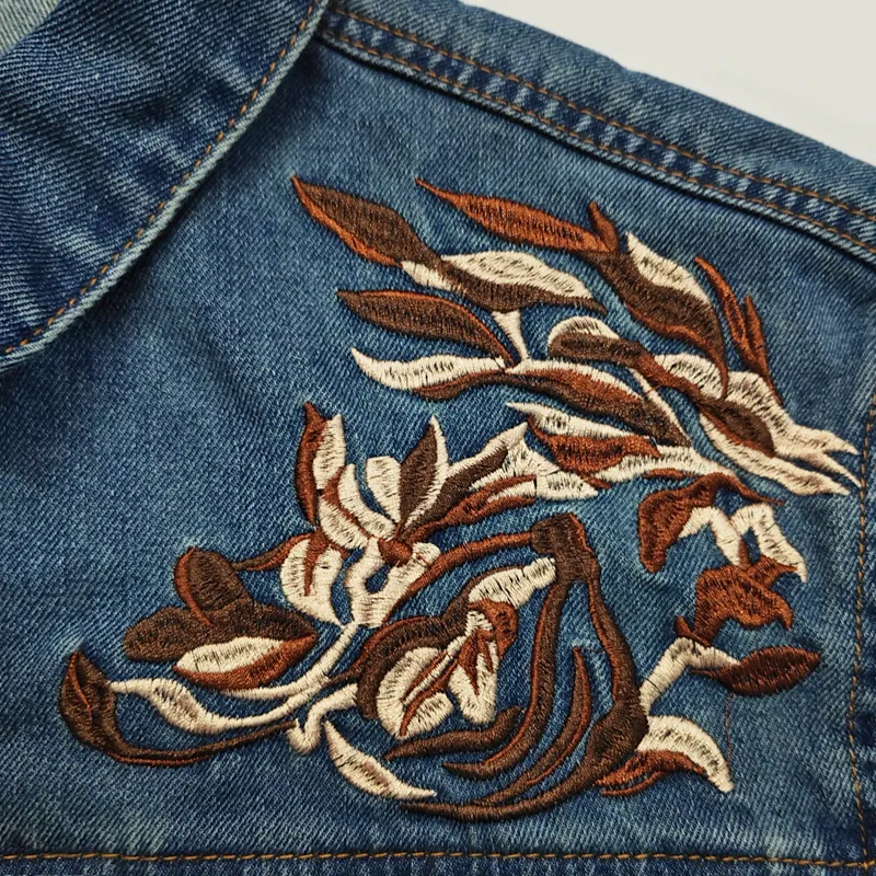 Embroidered Denim Utility Shirt