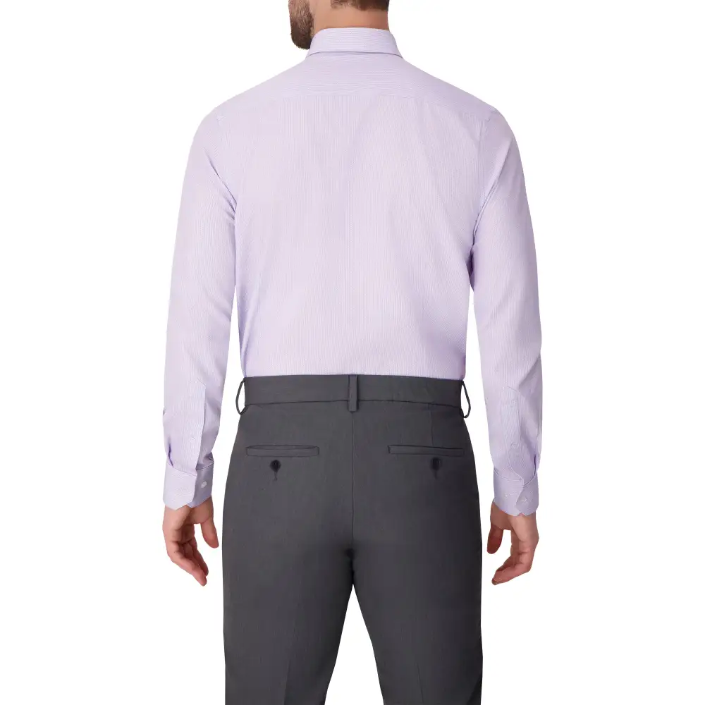 Modern Geometric Geometric-Print Four-Way-Stretch Men's Dress Shirt