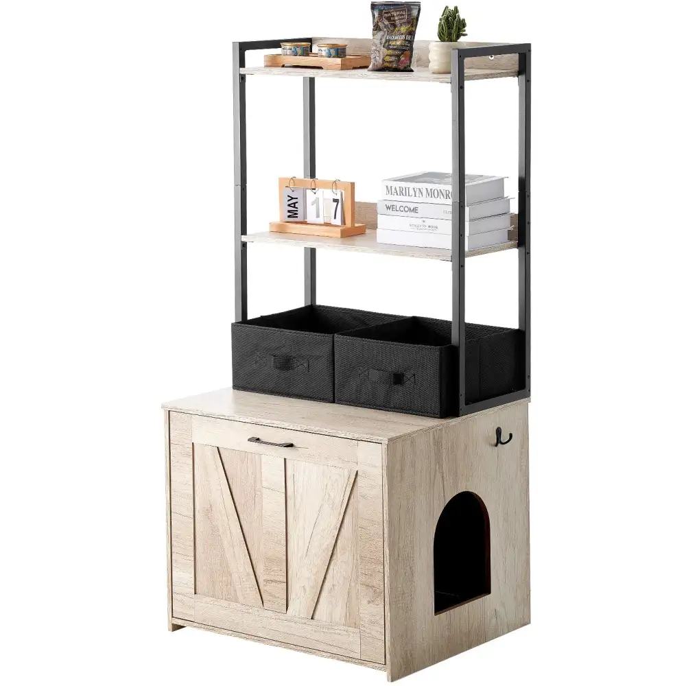Hidden Storage Litter Box Enclosure