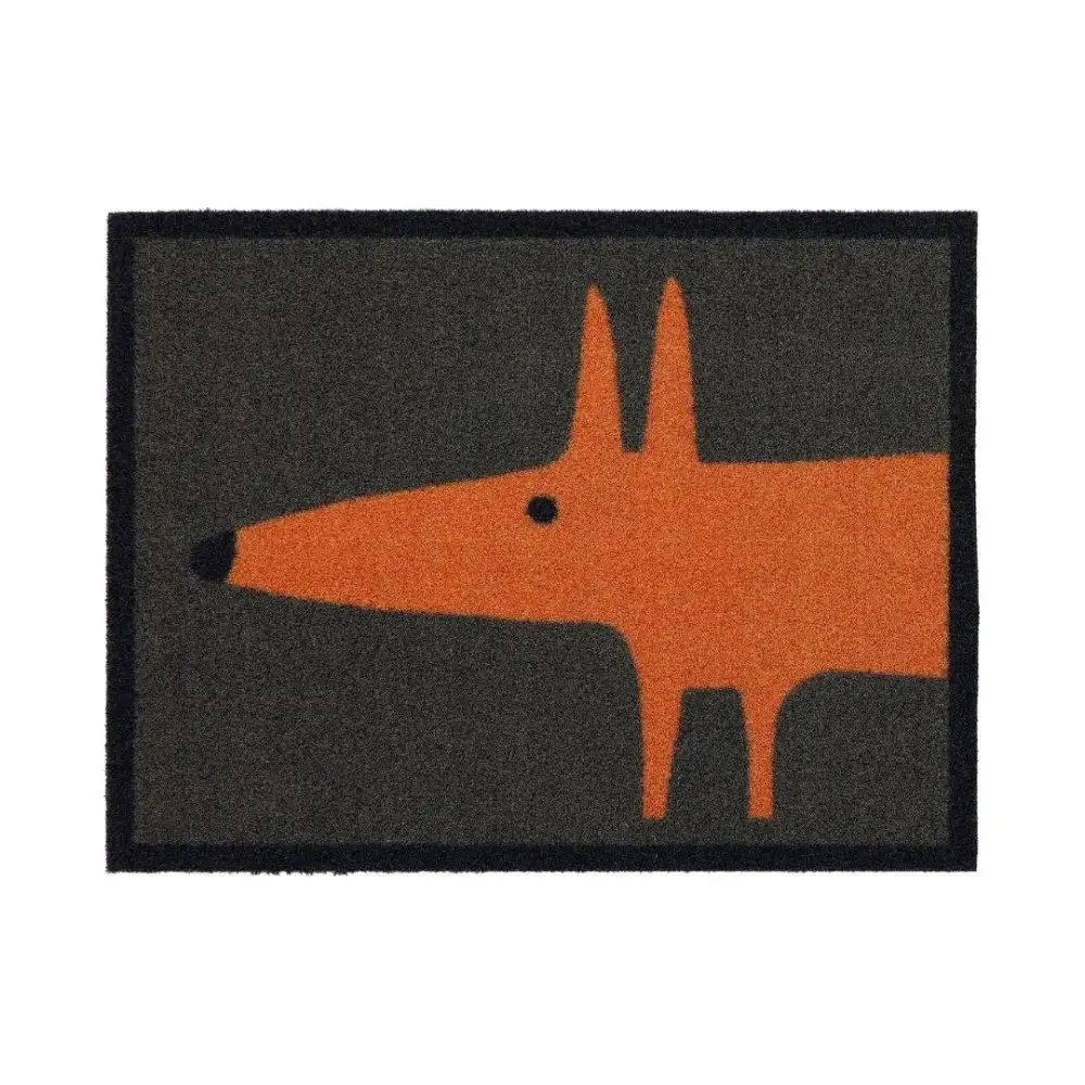 Fox Motif Outdoor Door Mat