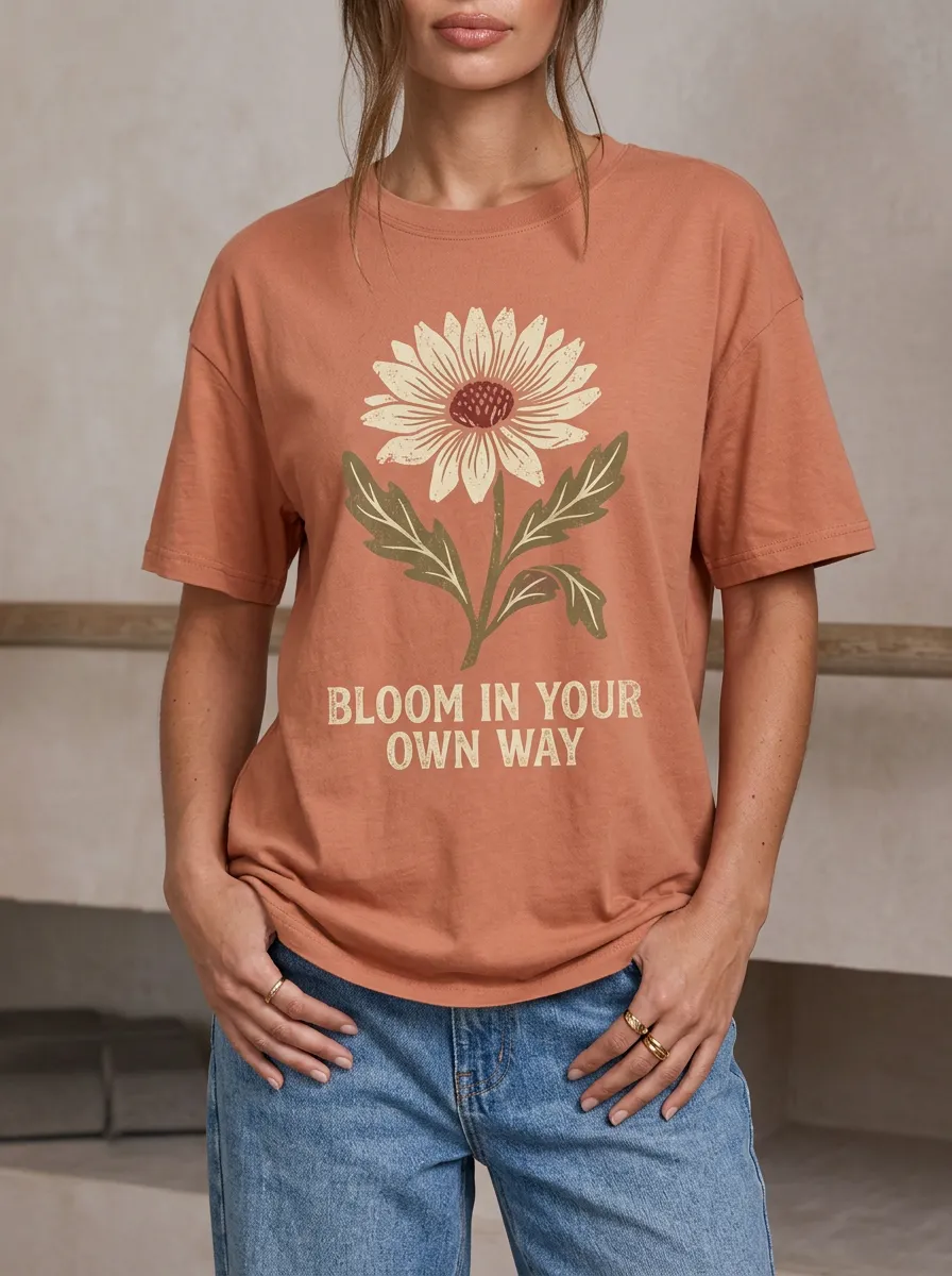 Inspirational Quote Sunflower T-Shirt