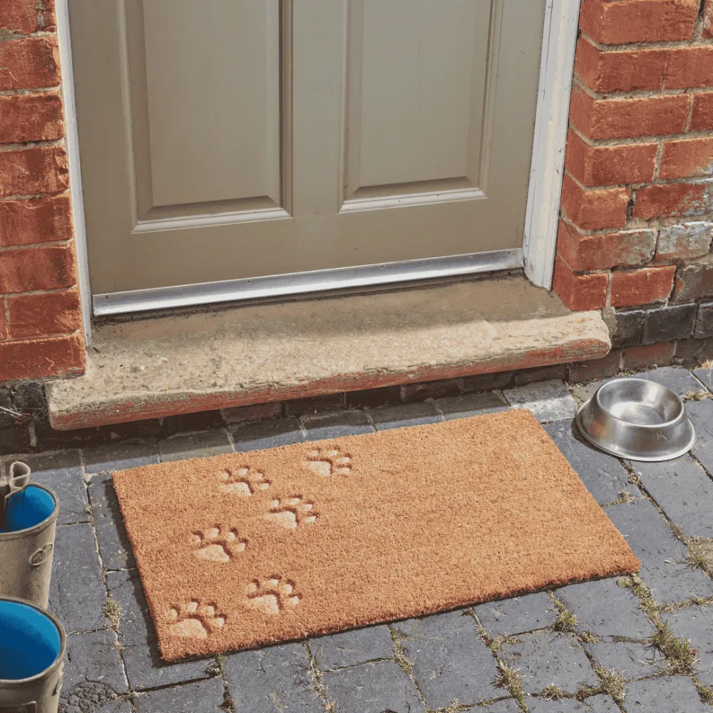Coir Paw Prints Coir Door Mat