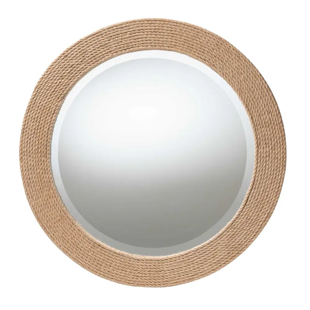 Woven Rope Round Mirror