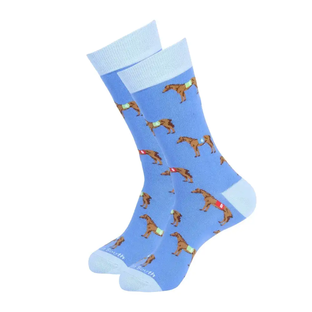 Numbered Horse Pattern Socks