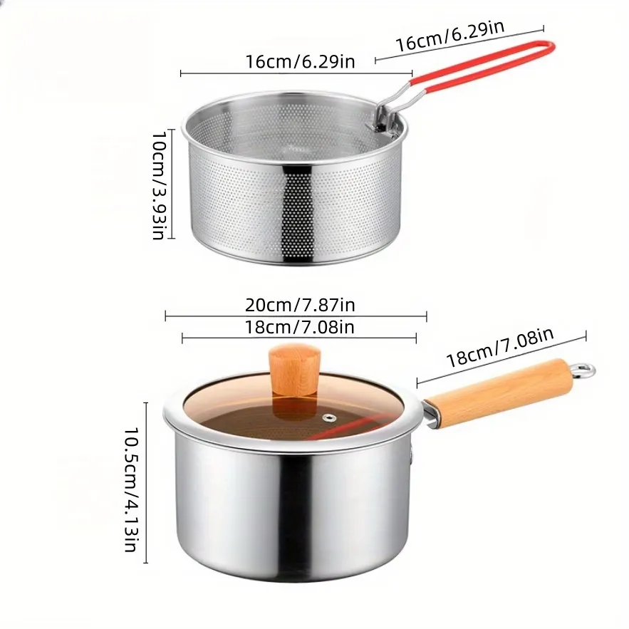 Stainless Steel Single Handle Saucepan