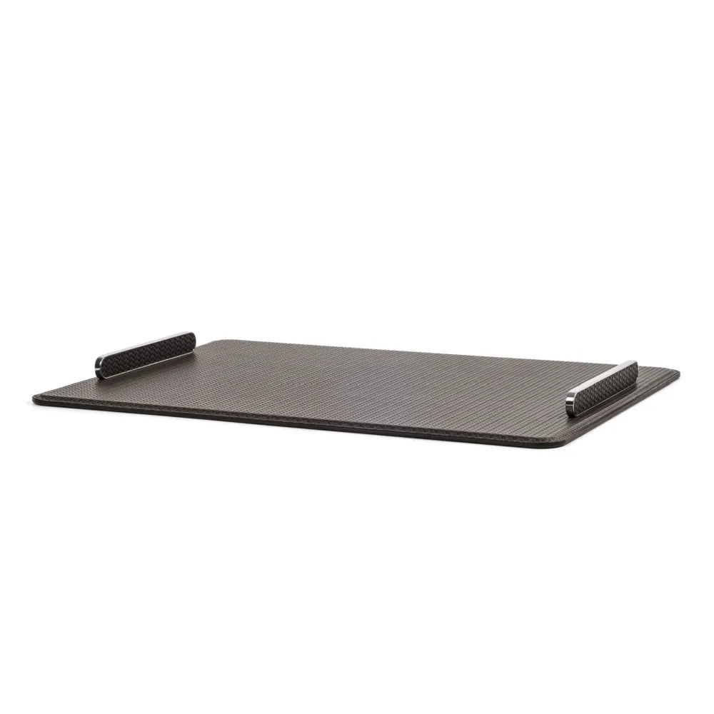 Leather Rectangular Decorative Tray