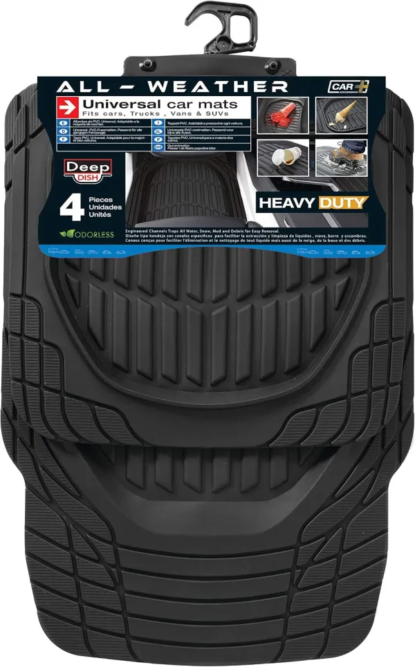 Semi Custom Fit Car Floor Mat (Sand, 4 Pieces, Full Set Pan Tech, 100% PVC odorless)