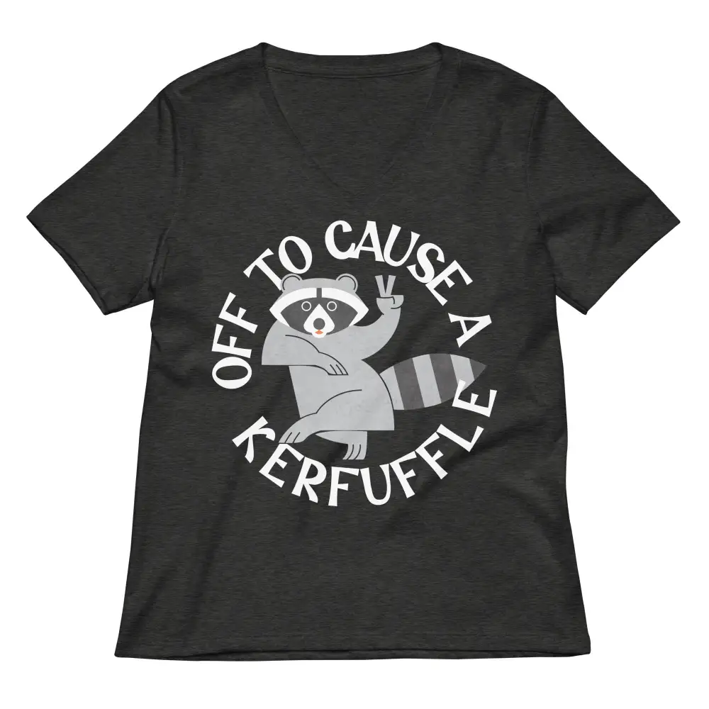 Kerfuffle Print V Neck Tee