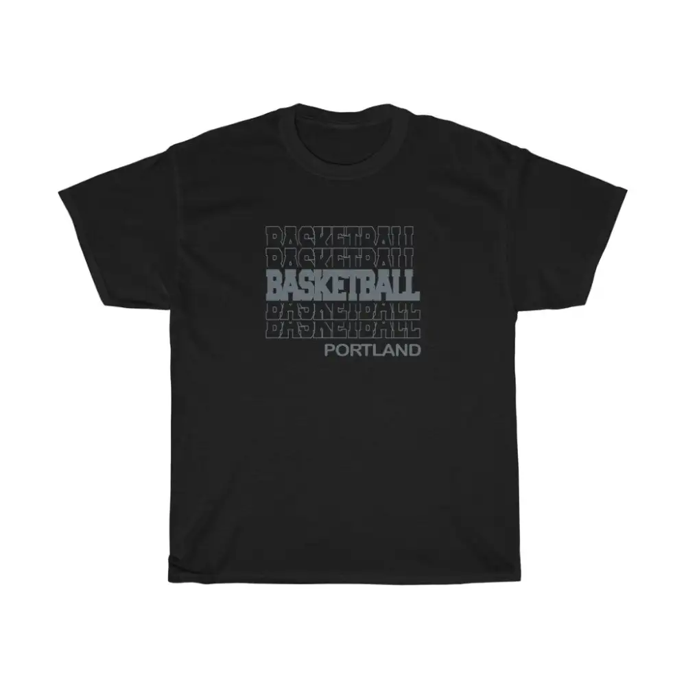 Basketball Portland in Modern Stacked Lettering